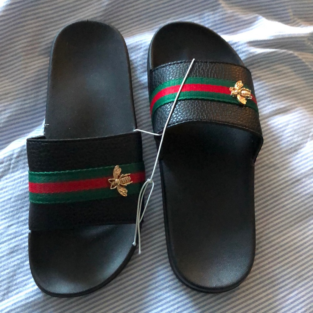 Gucci bee slides